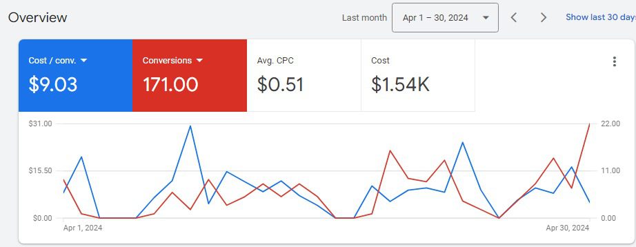 Google Ads Result